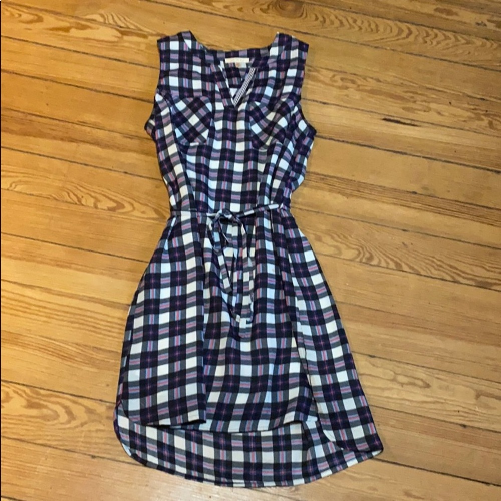 Skies are Blue Plaid Sleeveless Dress